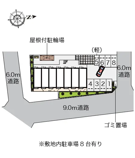 ★手数料０円★厚木市鳶尾２丁目　月極駐車場（LP）